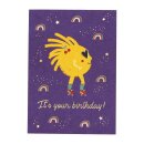 Postkarte Sunny mit Goldfolie - Its Your Birthday