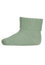 Cotton Rib Baby Socks Granite Green