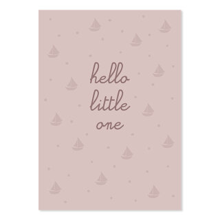 Postkarte Hello Little One, rosa (LETTERPRESS-Verfahren)