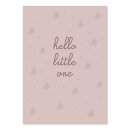 Postkarte Hello Little One, rosa (LETTERPRESS-Verfahren)