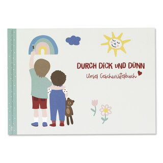 Geschwisterbuch Durch Dick und Dünn, Hardcover mit 48 Seiten