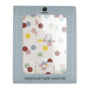 Girlande Happy Birthday Punkte pastell (Design 2022, passend zu Cake Toppers "Numbers"