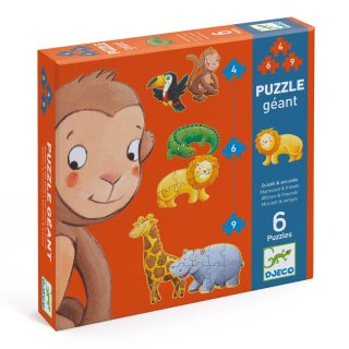 Puzzle Marmoset & Freunde - 3,6,9 Teile